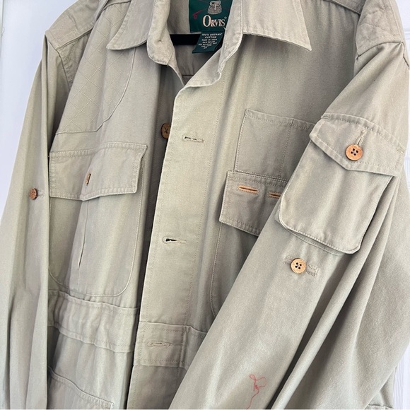 ORVIS Vintage Khaki Fly Fishing Utility Field Jacket Chore Coat M - Picture 6 of 16